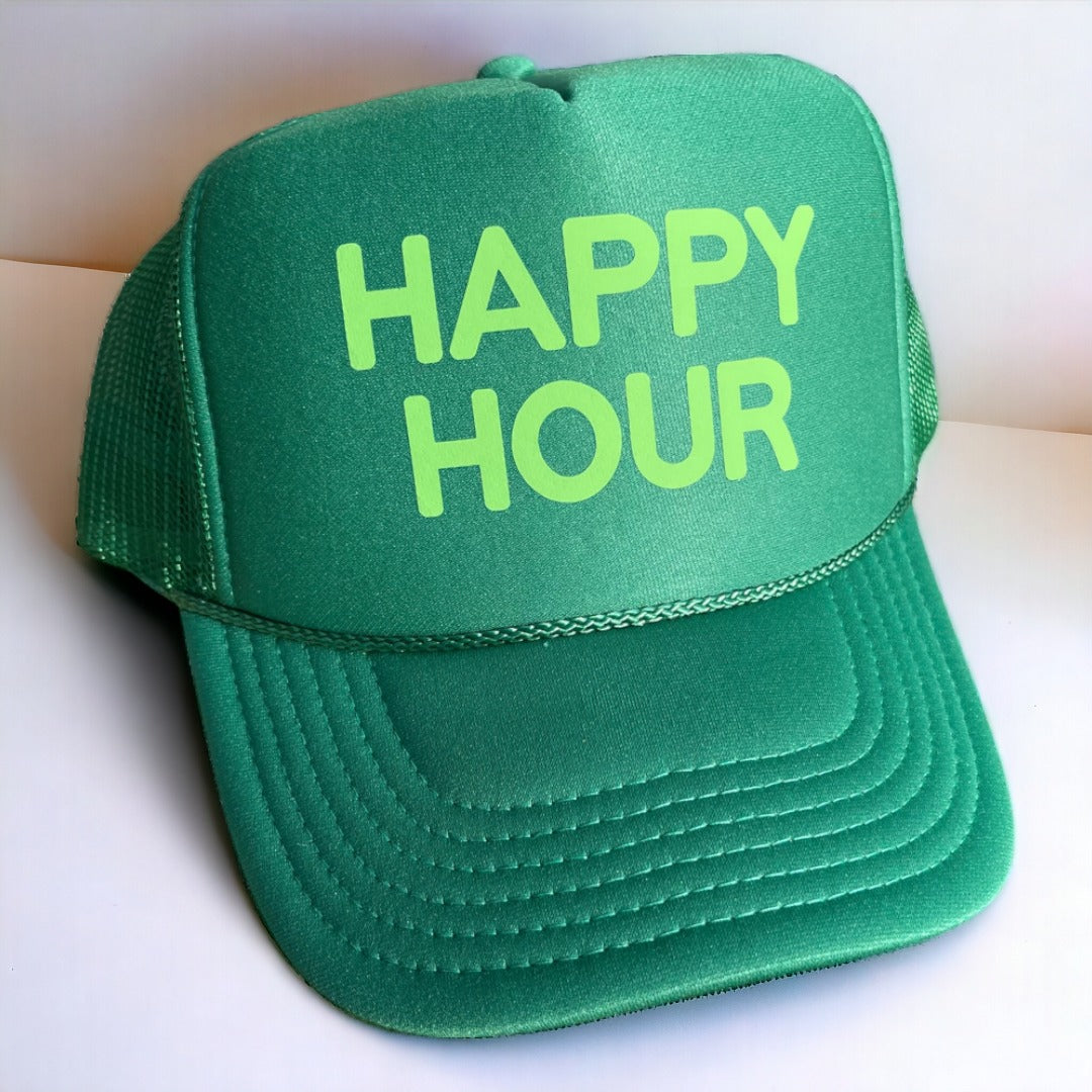 Happy Hour Trucker Hat | Monochrome