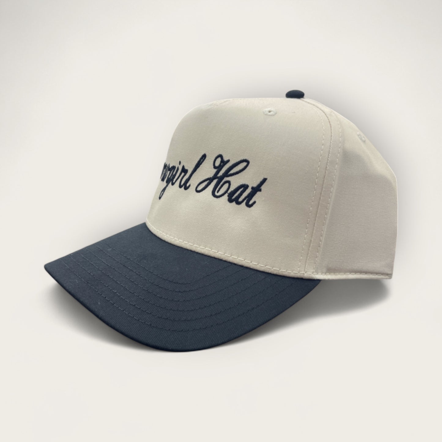 Cowgirl Hat Classic Trucker Hat | Black/Tan