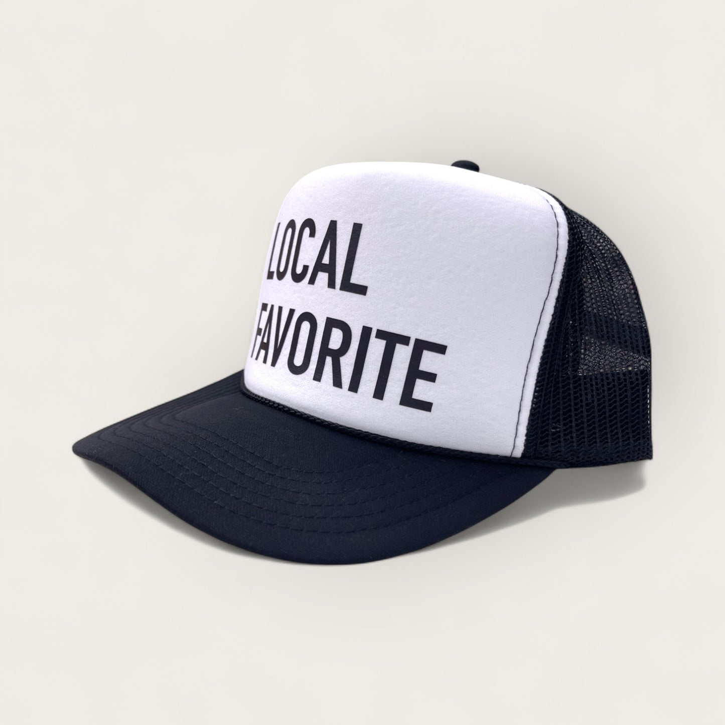 Local Favorite Foam Trucker Hat | Black/White