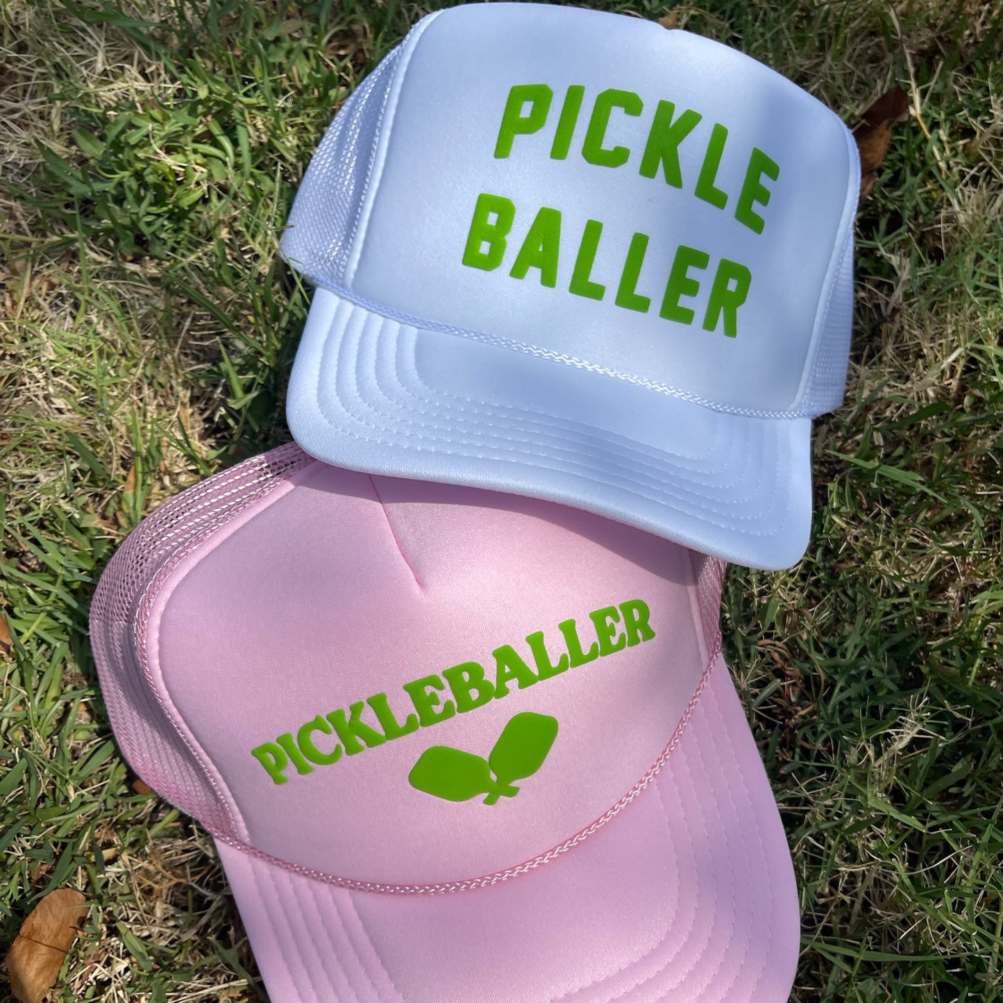 Pickleballer Paddles Trucker Hat | Light Pink