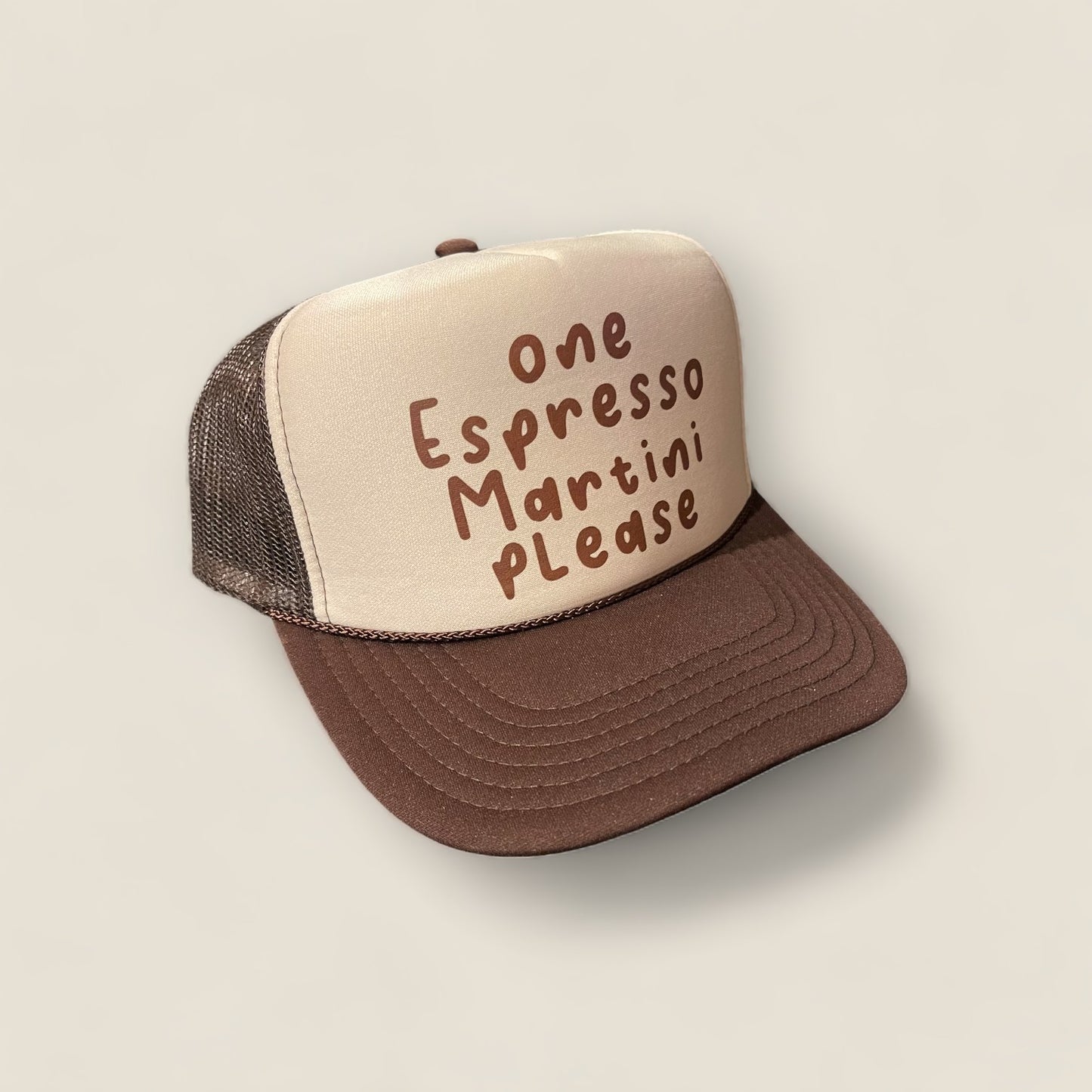 Espresso Martini Trucker Hat | Khaki/Brown