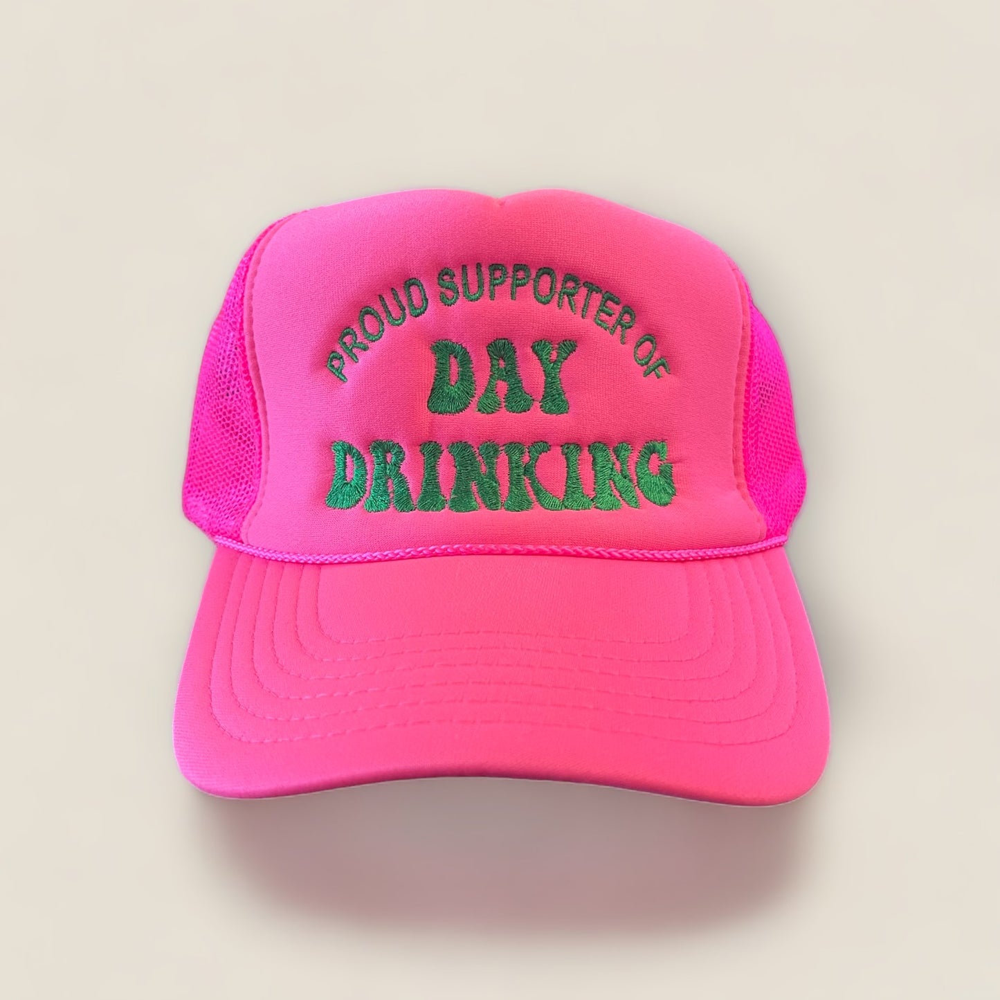 Day Drinker Trucker Hat | Neon Pink