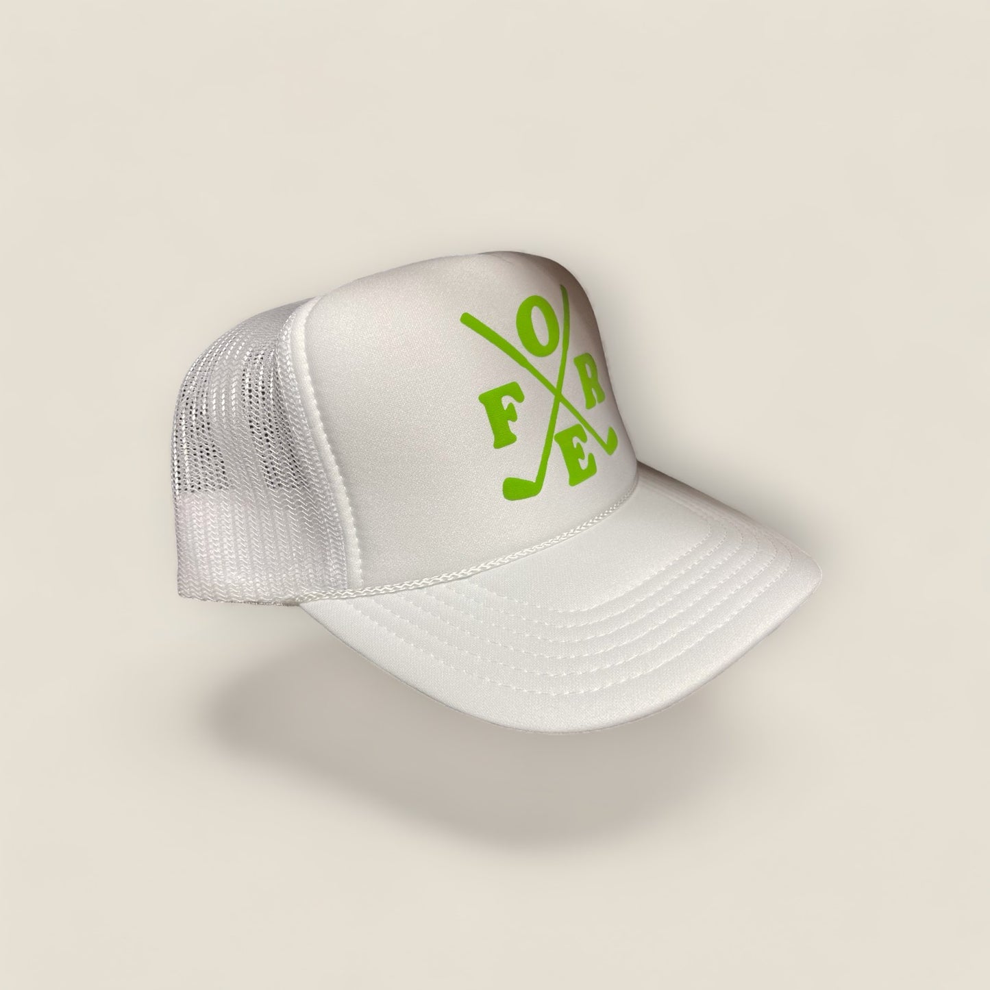 Fore Golf Trucker Hat | White