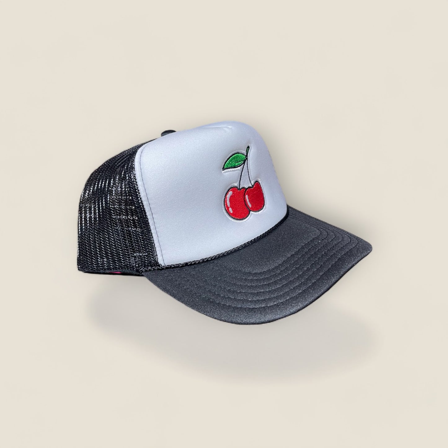 Cherry Bomb Trucker Hat | Black/White