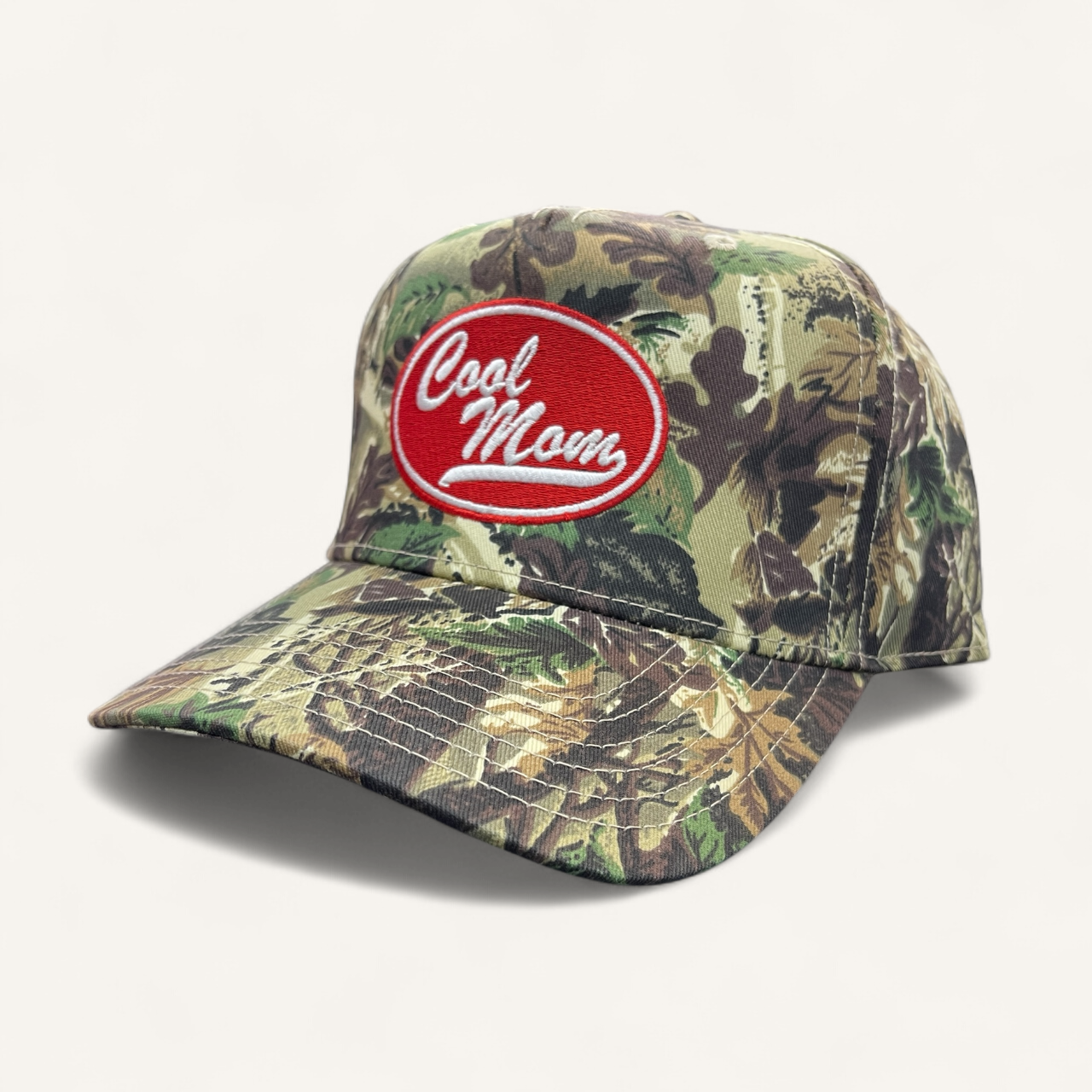 Cool Mom Patch Canvas Trucker Hat | Camo