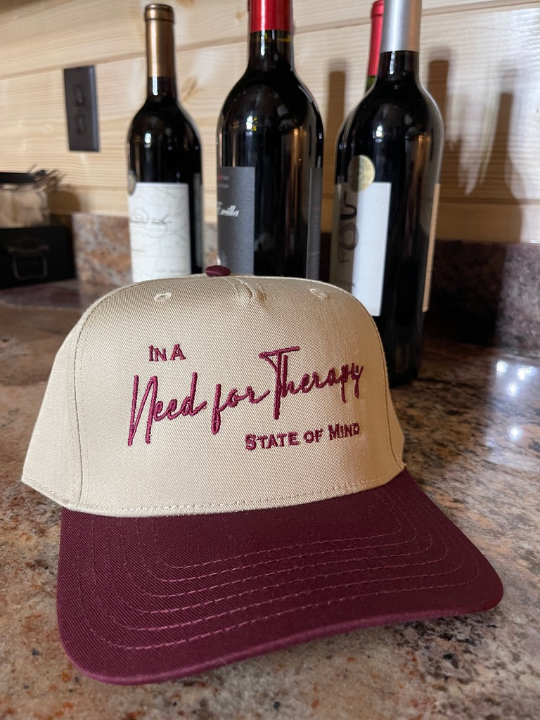 Need for Therapy State of Mind Classic Trucker Hat | Maroon/Natural