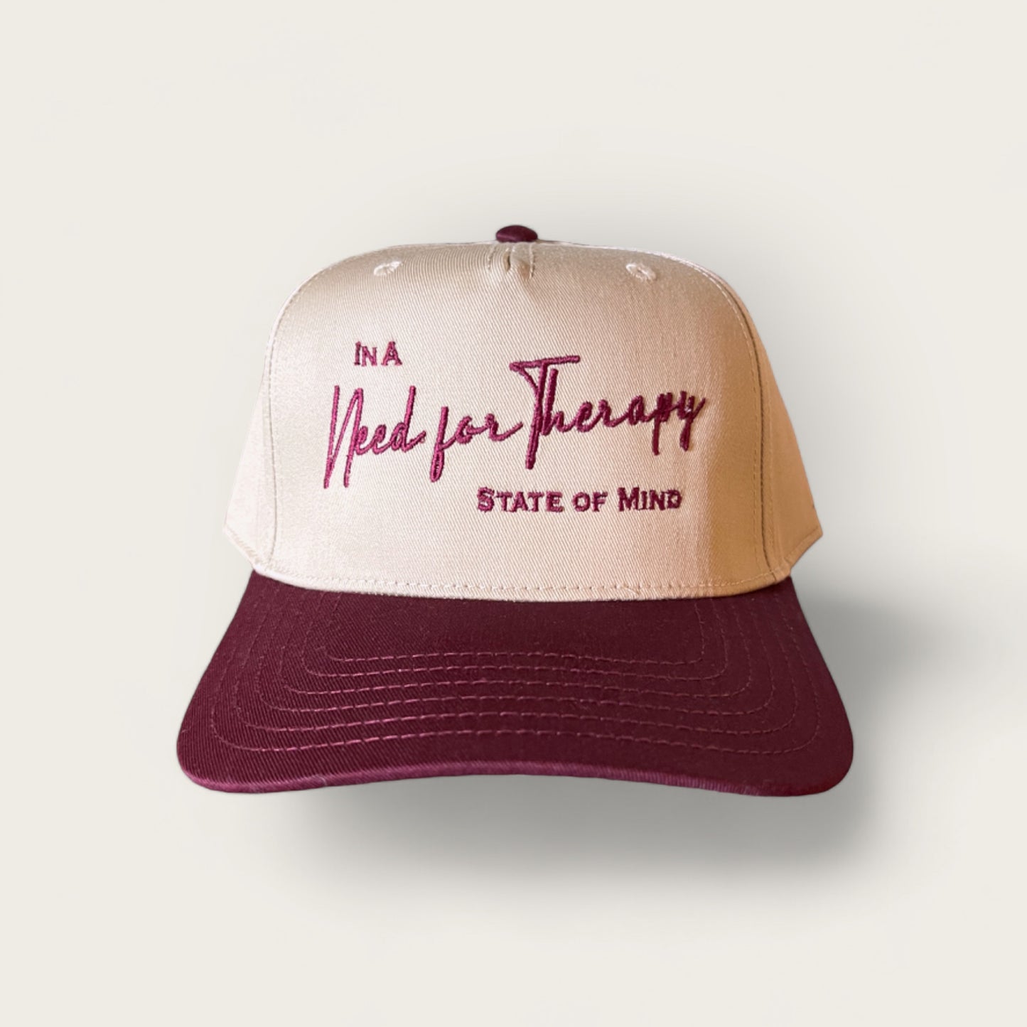 Need for Therapy State of Mind Classic Trucker Hat | Maroon/Natural