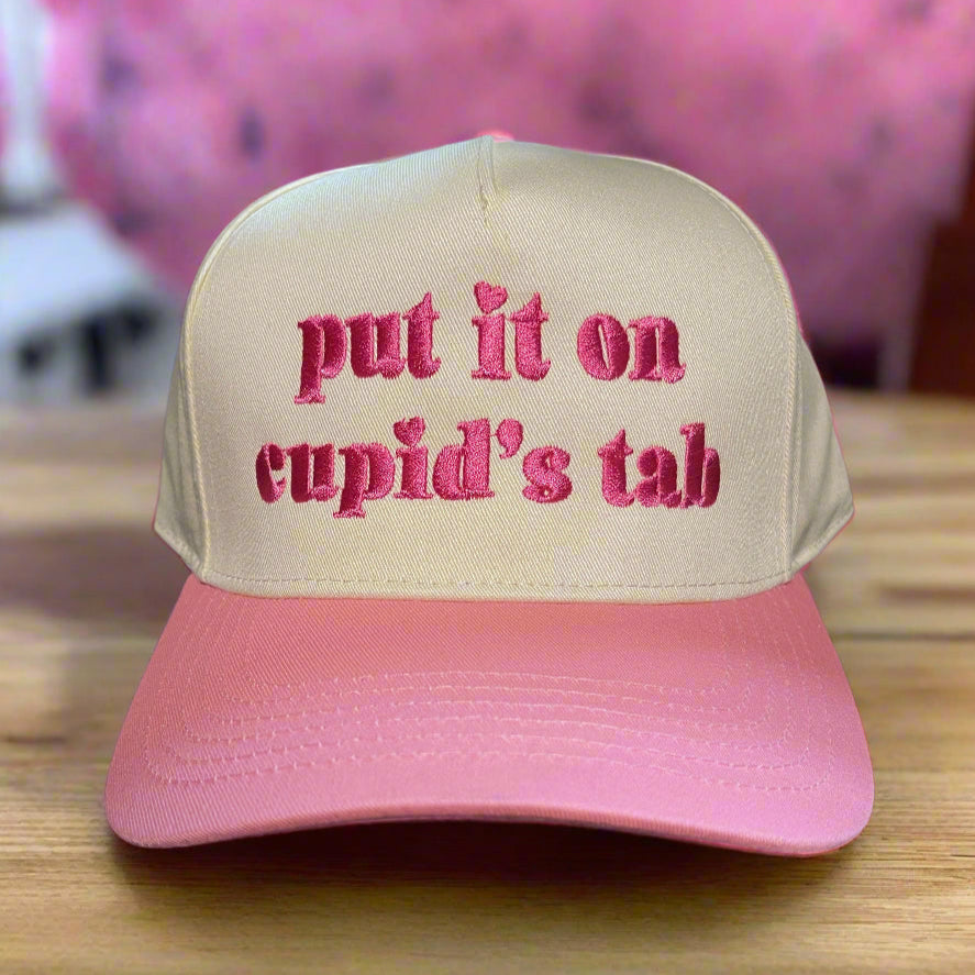 Cupids Tab Classic Trucker Hat | Pink/Tan