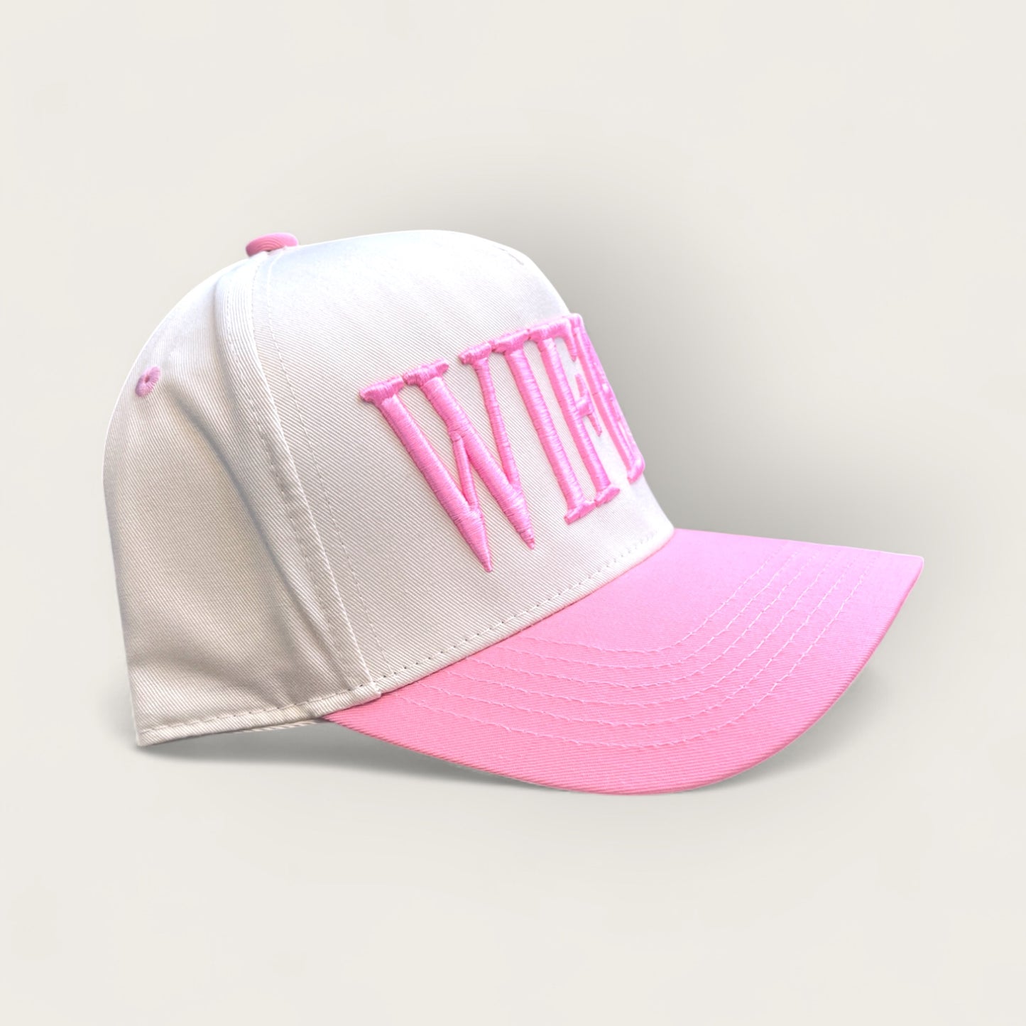 Wifey 3D Trucker Hat | Pink/Tan