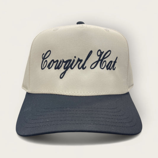 Cowgirl Hat Classic Trucker Hat | Black/Tan