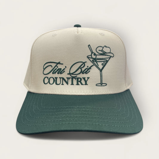 Tini Bit Country Classic Trucker Hat | Dk Green/Tan