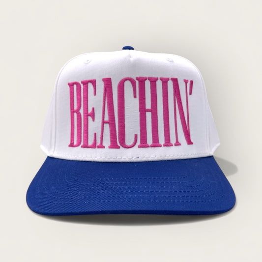 Beachin' Canvas Trucker Hat | Royal/White