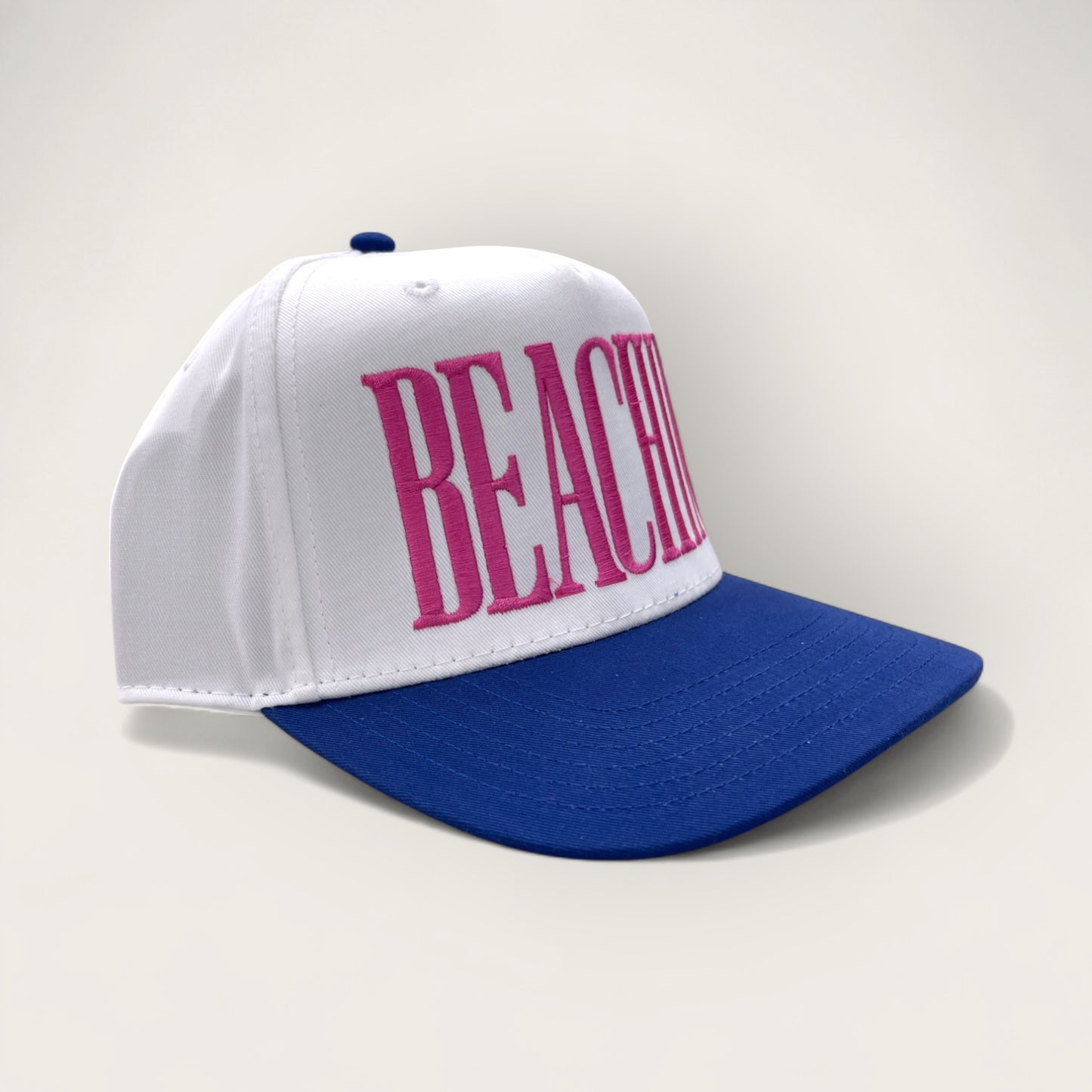 Beachin' Canvas Trucker Hat | Royal/White