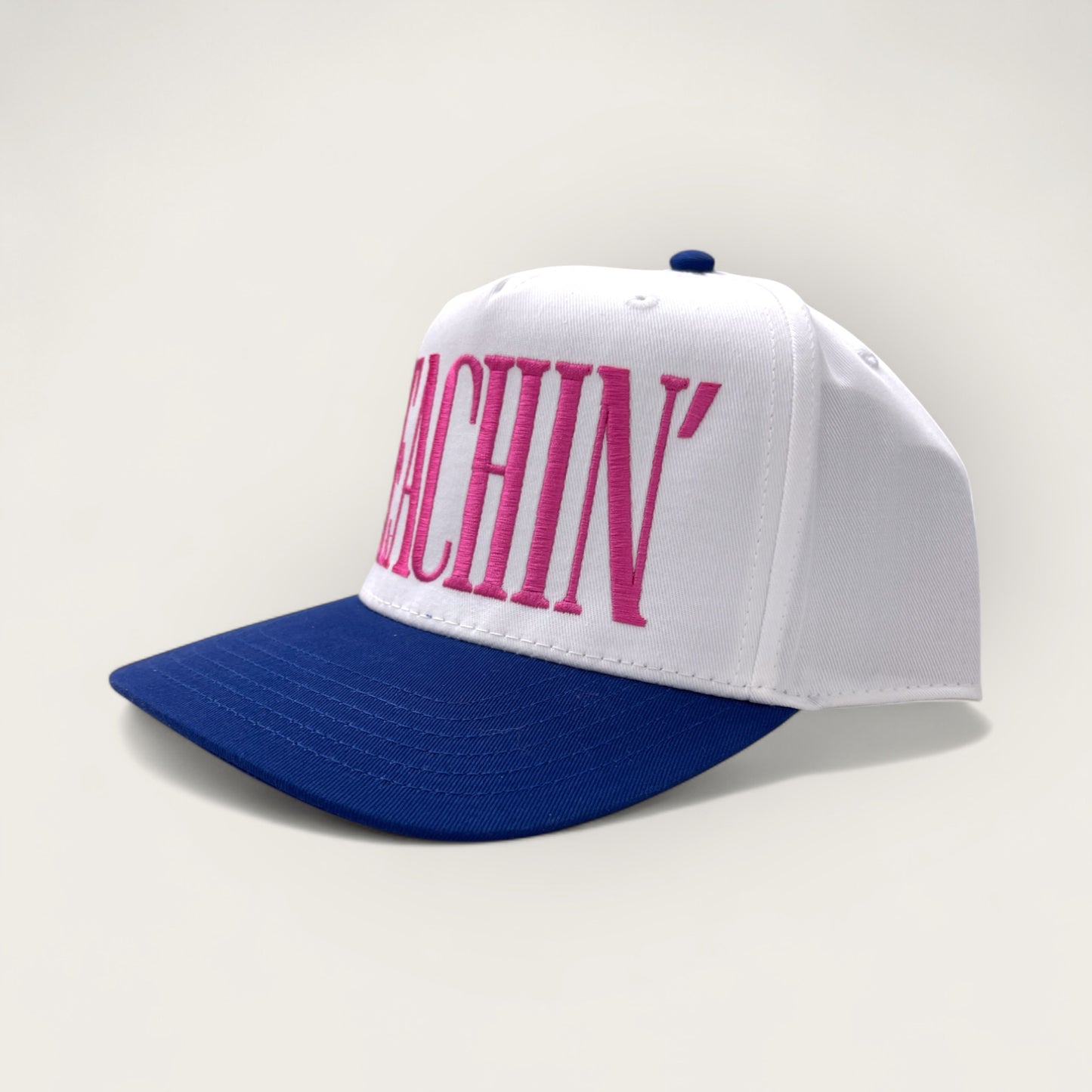 Beachin' Canvas Trucker Hat | Royal/White