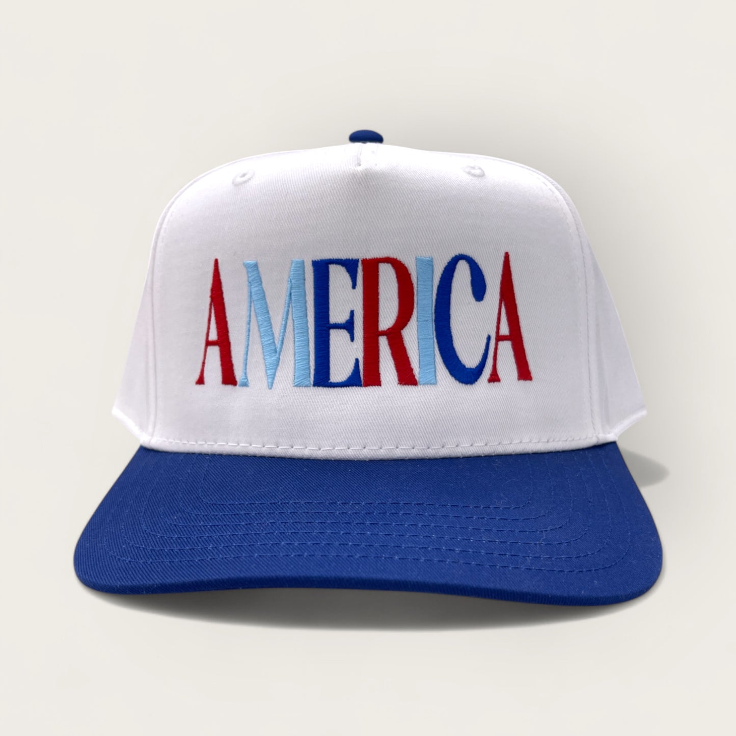 America Canvas Trucker Hat | Royal/White