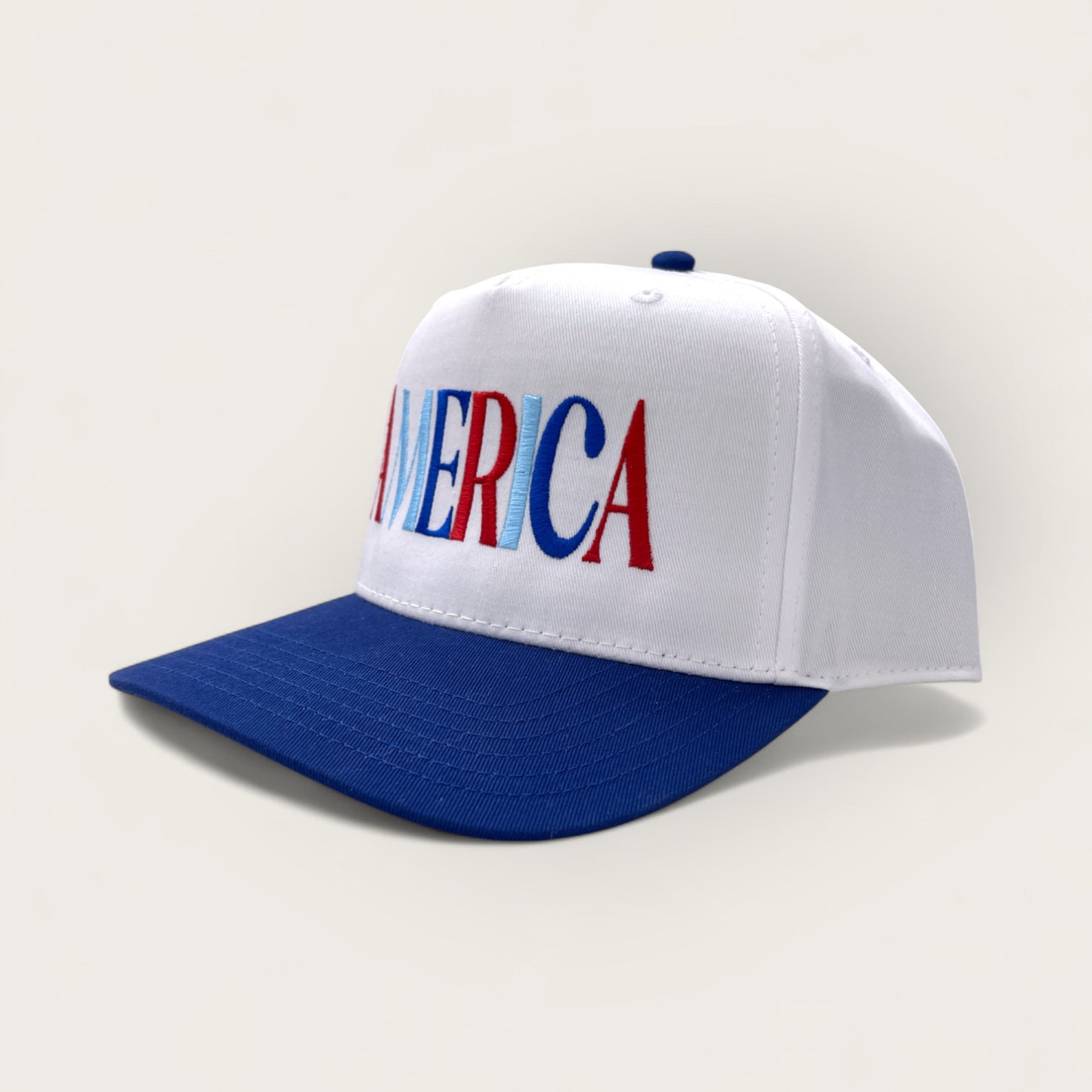 America Canvas Trucker Hat | Royal/White