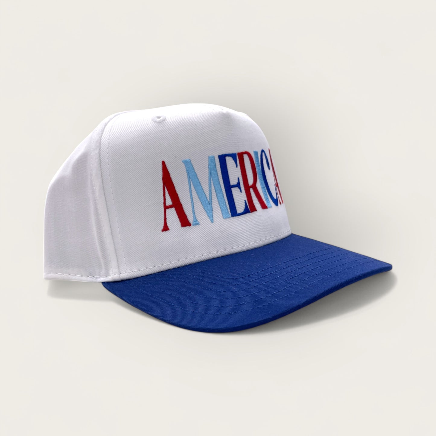 America Canvas Trucker Hat | Royal/White