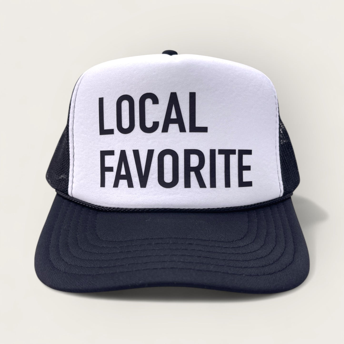 Local Favorite Foam Trucker Hat | Black/White