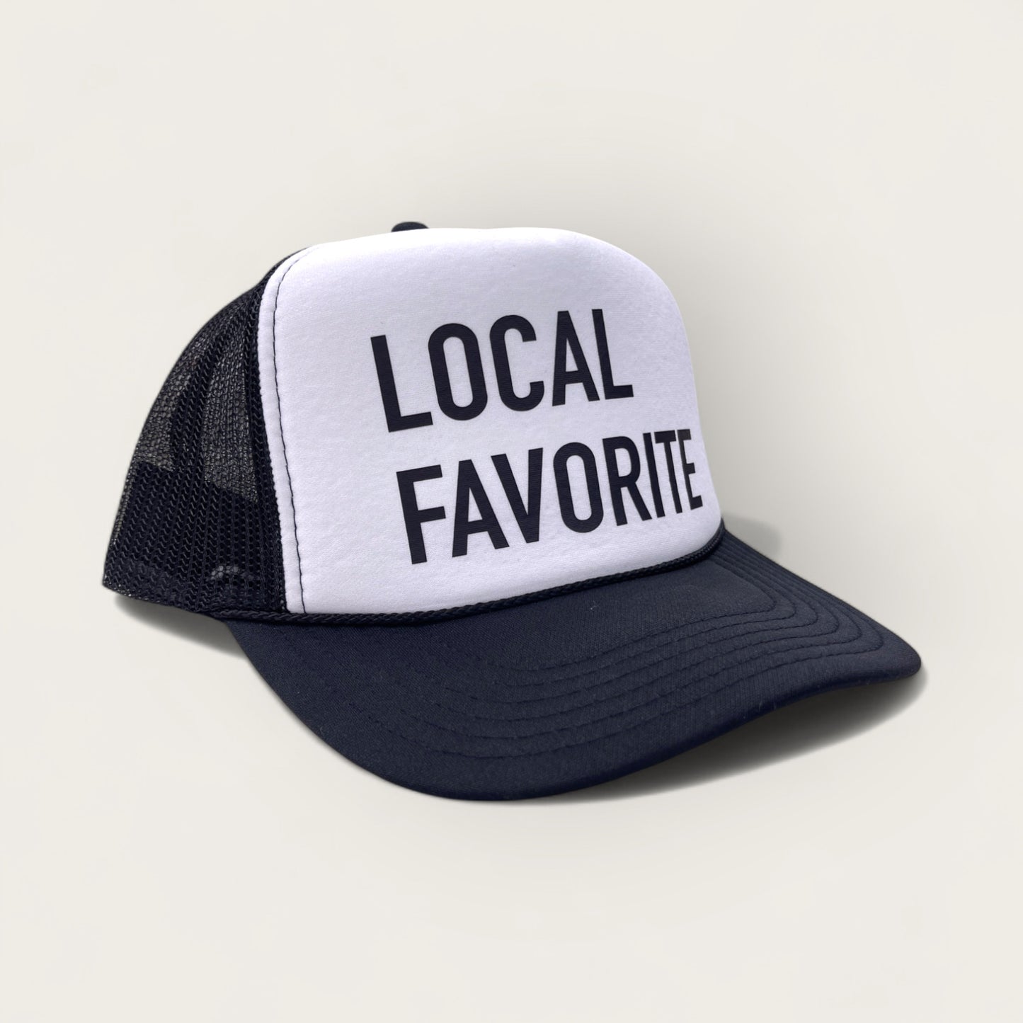 Local Favorite Foam Trucker Hat | Black/White