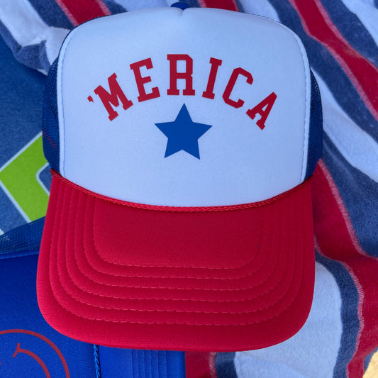 America Trucker Hat | Red/White/Blue