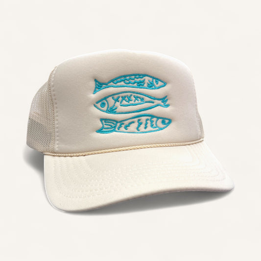 Three Fish Sardines Foam Trucker Hat