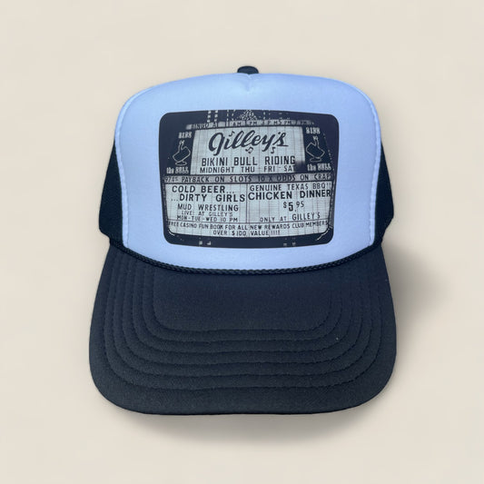 Gilley's Trucker Hat | Black/White