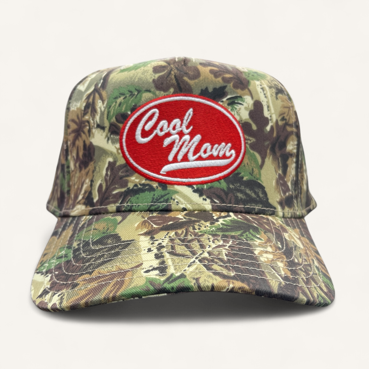 Cool Mom Patch Canvas Trucker Hat | Camo