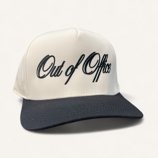Out of Office Classic Trucker Hat | Black/Tan